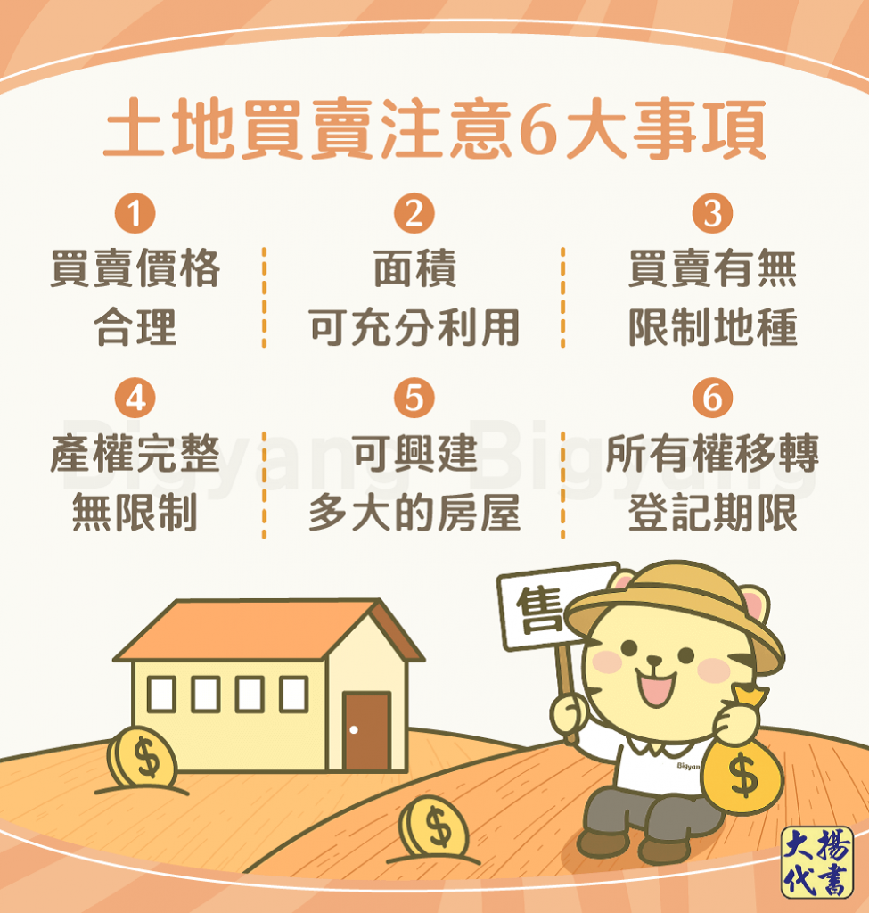 土地買賣注意6大事項-大揚代書