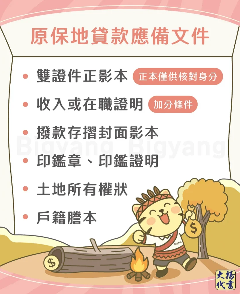 原保地貸款應備文件-大揚代書