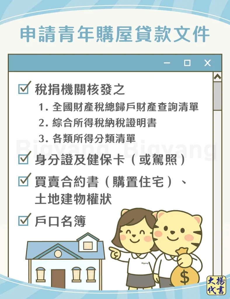 申請青年購屋貸款文件-大揚代書