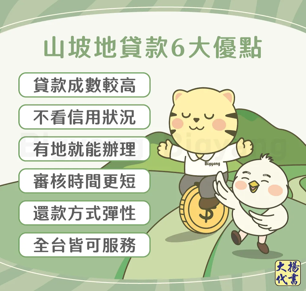 山坡地貸款6大優點－大揚代書