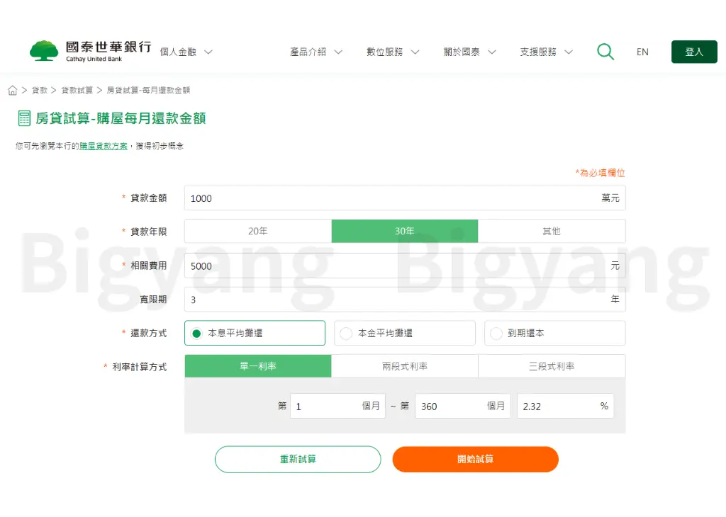 寬限期試算-國泰世華-1