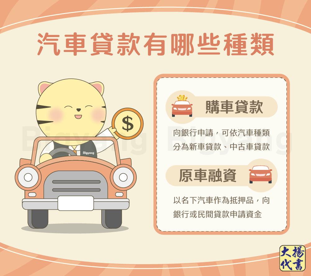 汽車貸款有哪些種類 - 大揚代書