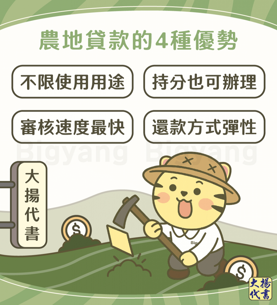 農地貸款的4種優勢-大揚代書