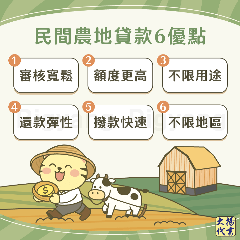 民間農地代償6大優點-大揚代書