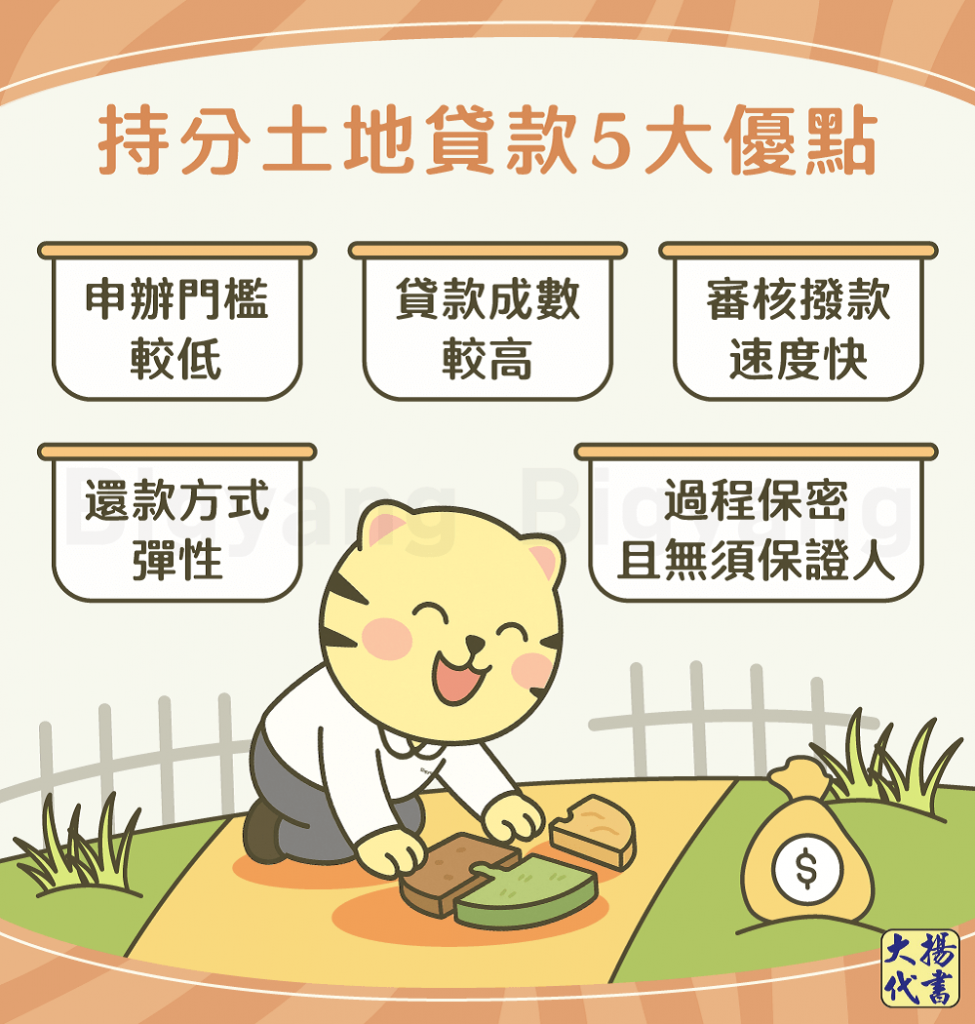 持分土地貸款5大優勢-大揚代書