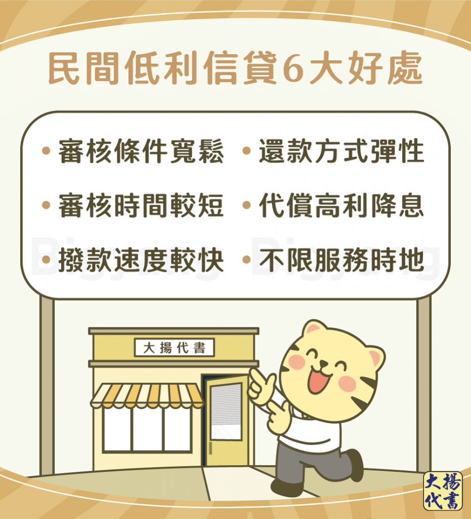 民間低利信貸6大好處－大揚代書