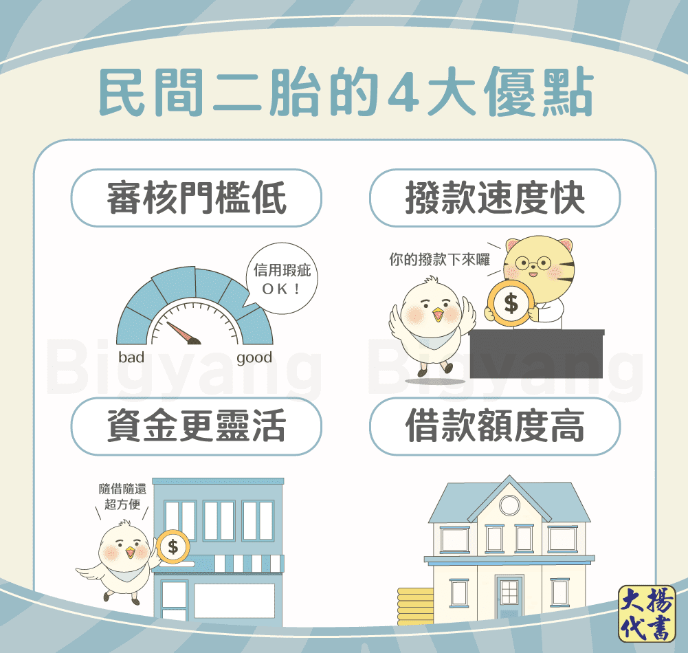 民間二胎的4大優點-大揚代書