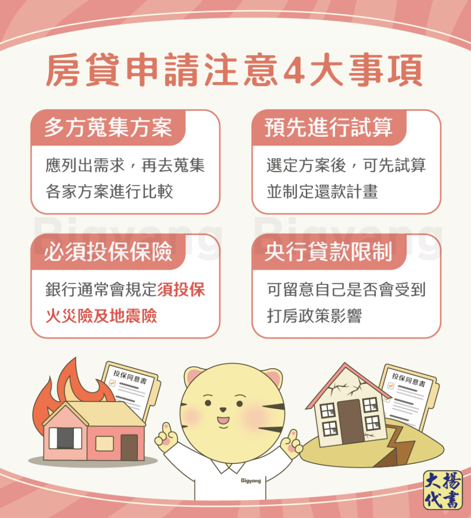 房貸申請注意4大事項-大揚代書