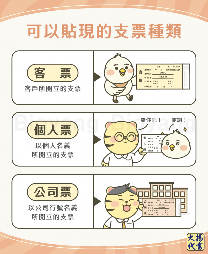 可以貼現的支票種類-大揚代書