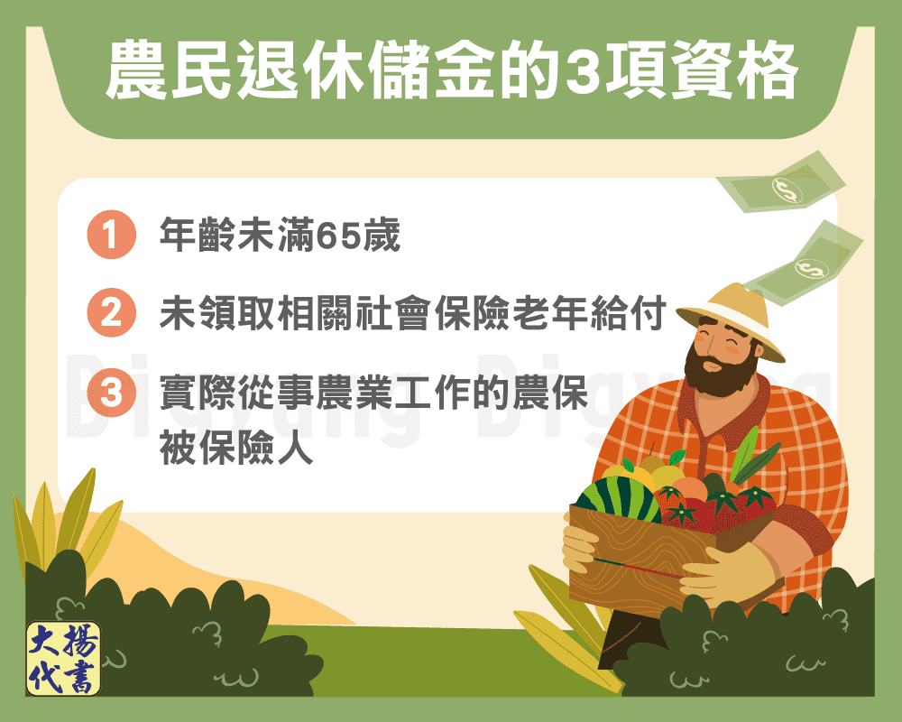 農民退休儲金的3項資格-大揚代書