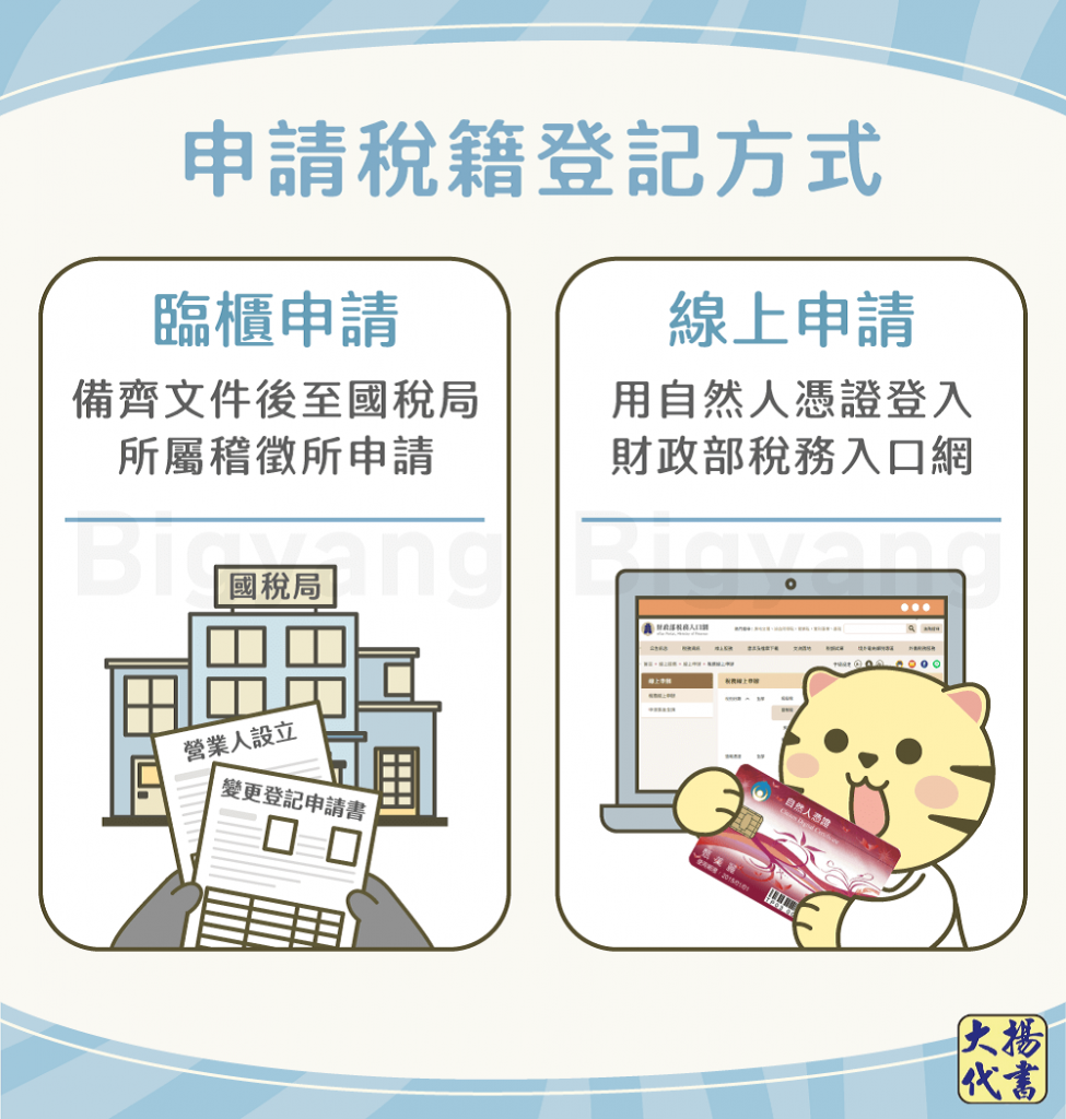 申請稅籍登記方式－大揚代書