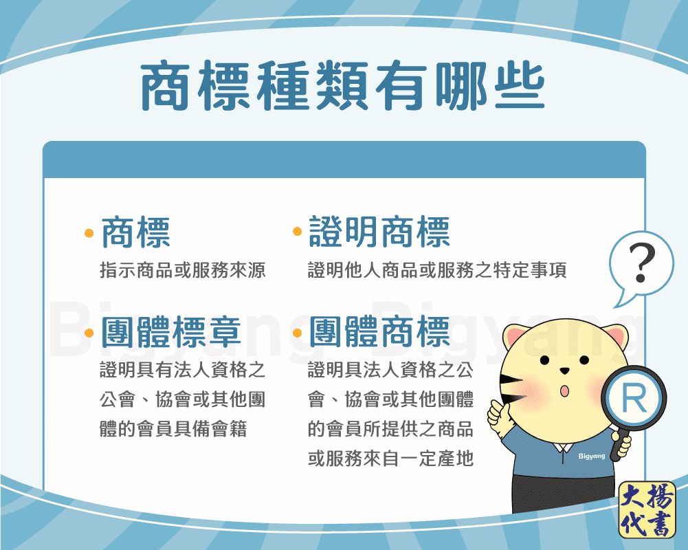 商標種類有哪些-大揚代書