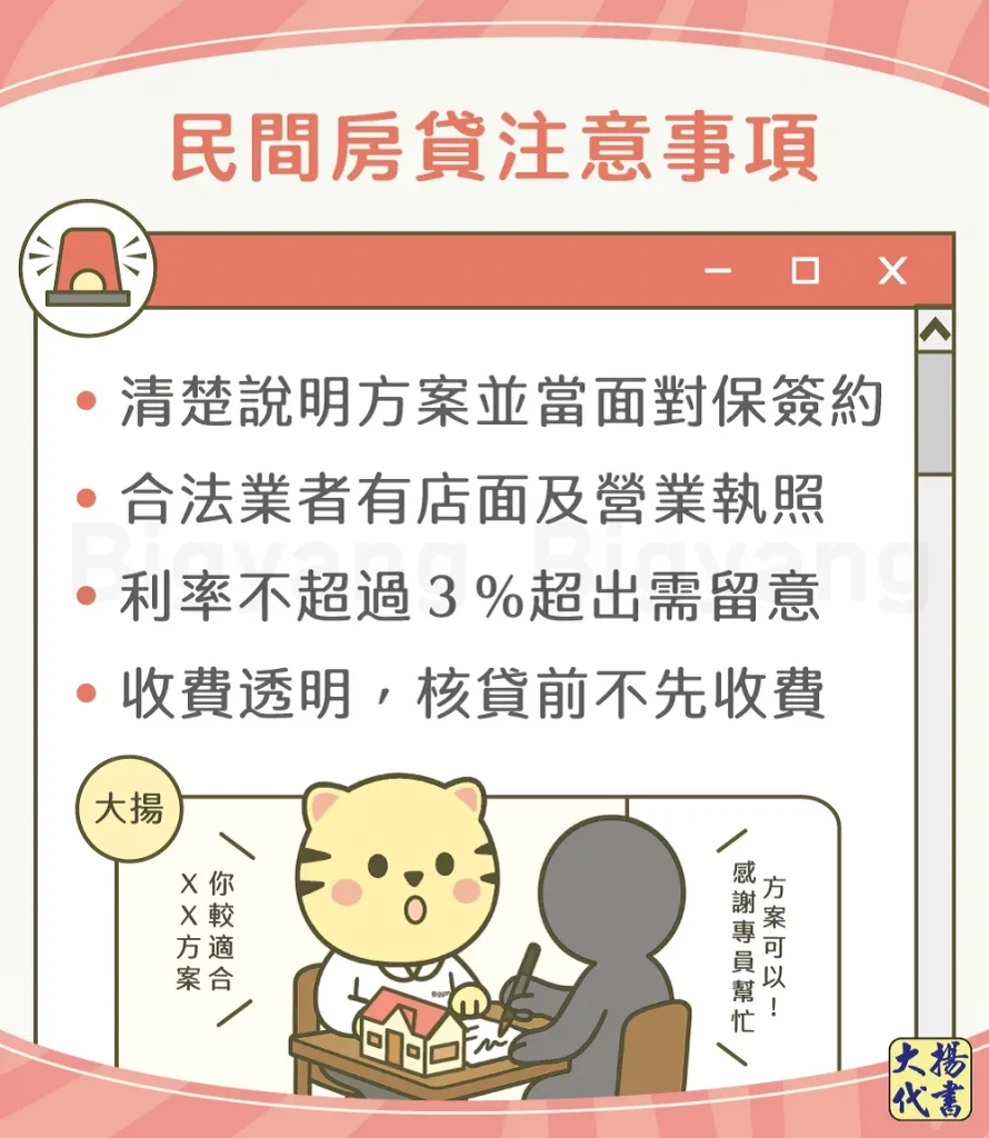 民間房貸注意4大事項－大揚代書