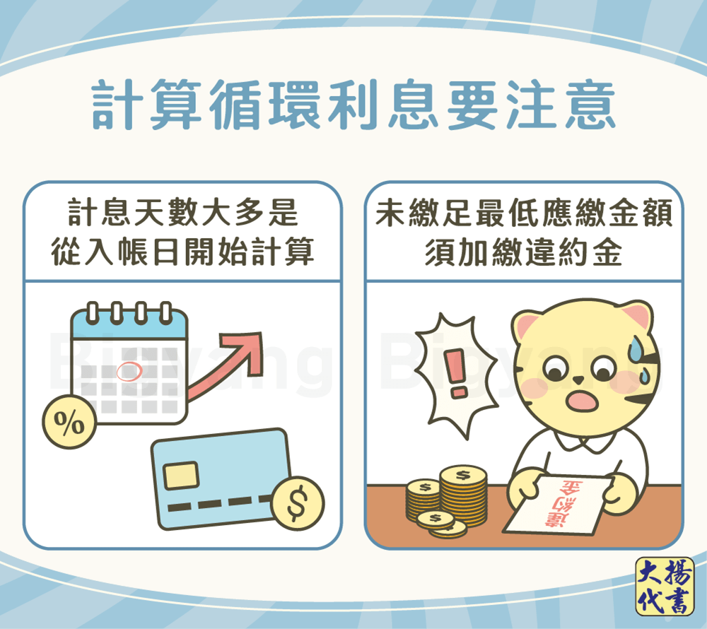 計算循環利息要注意 - 大揚代書