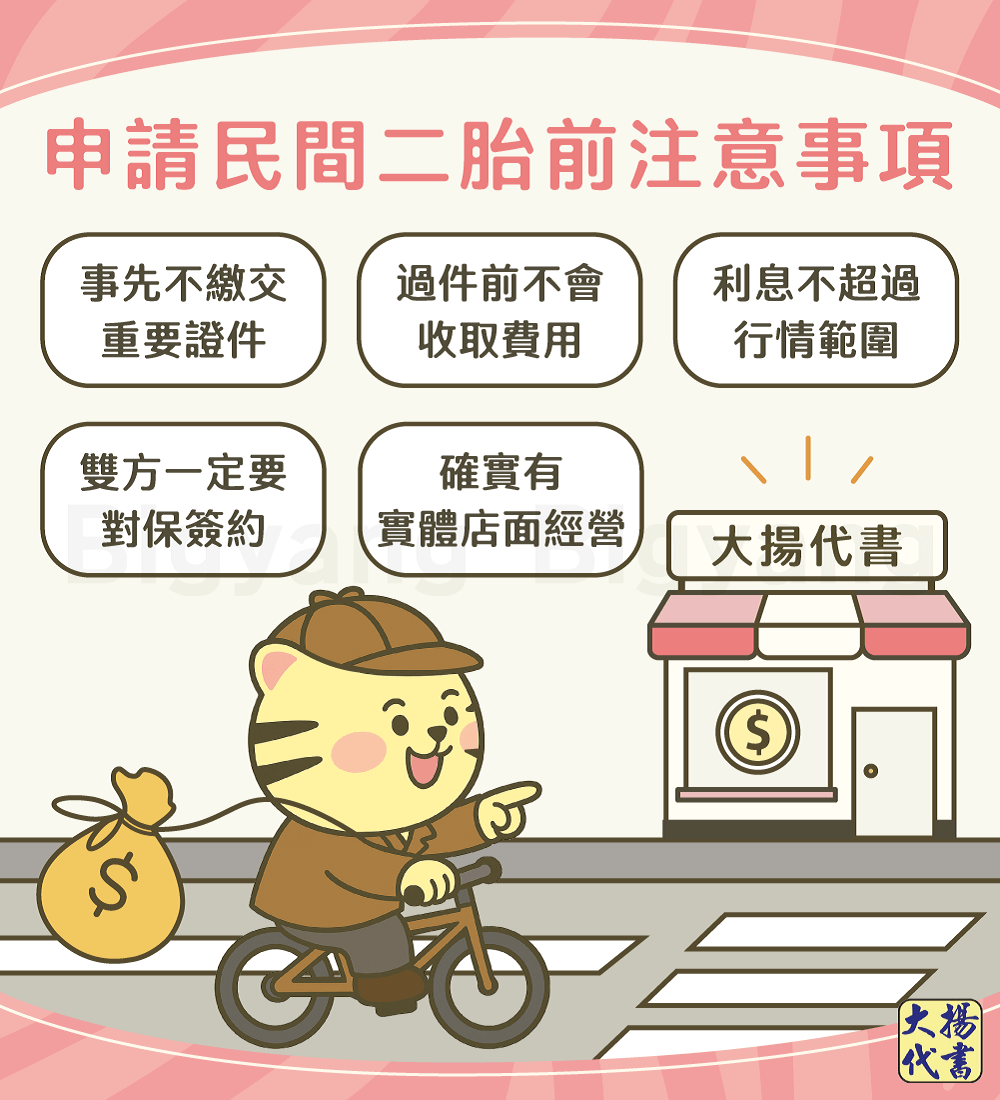 申請民間二胎前注意事項－大揚代書