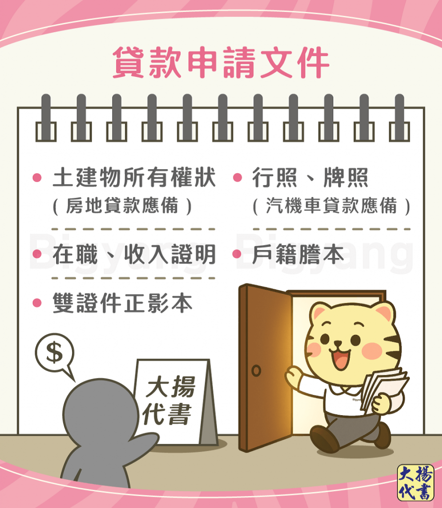 貸款申請文件－大揚代書