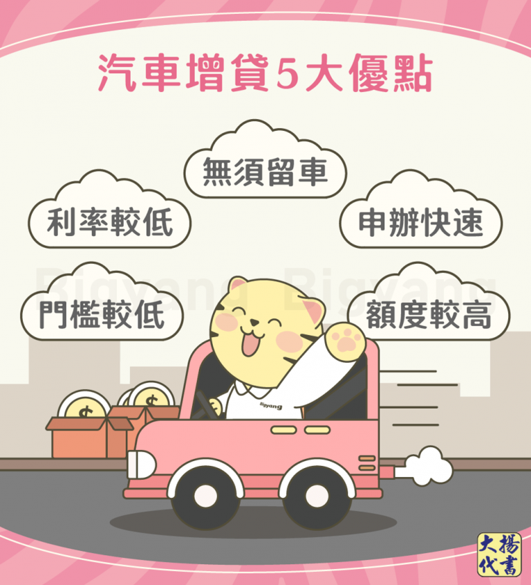 汽車增貸5大優點－大揚代書