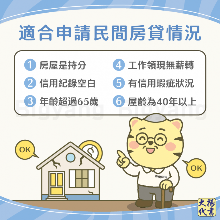 適合申請民間房貸情況－大揚代書