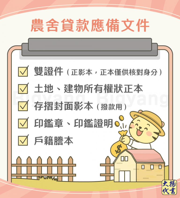 農舍貸款應備文件－大揚代書