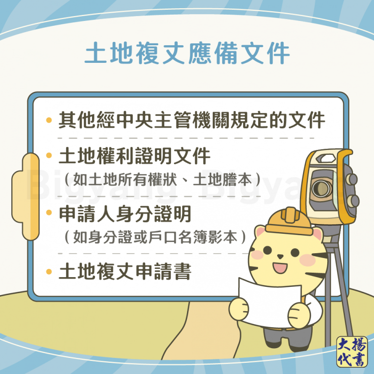 土地複丈應備文件－大揚代書
