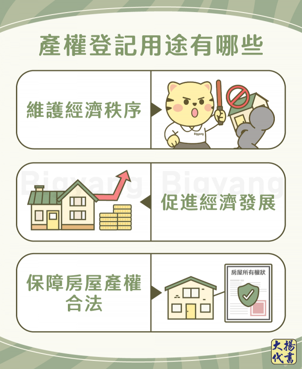 產權登記用途有哪些－大揚代書